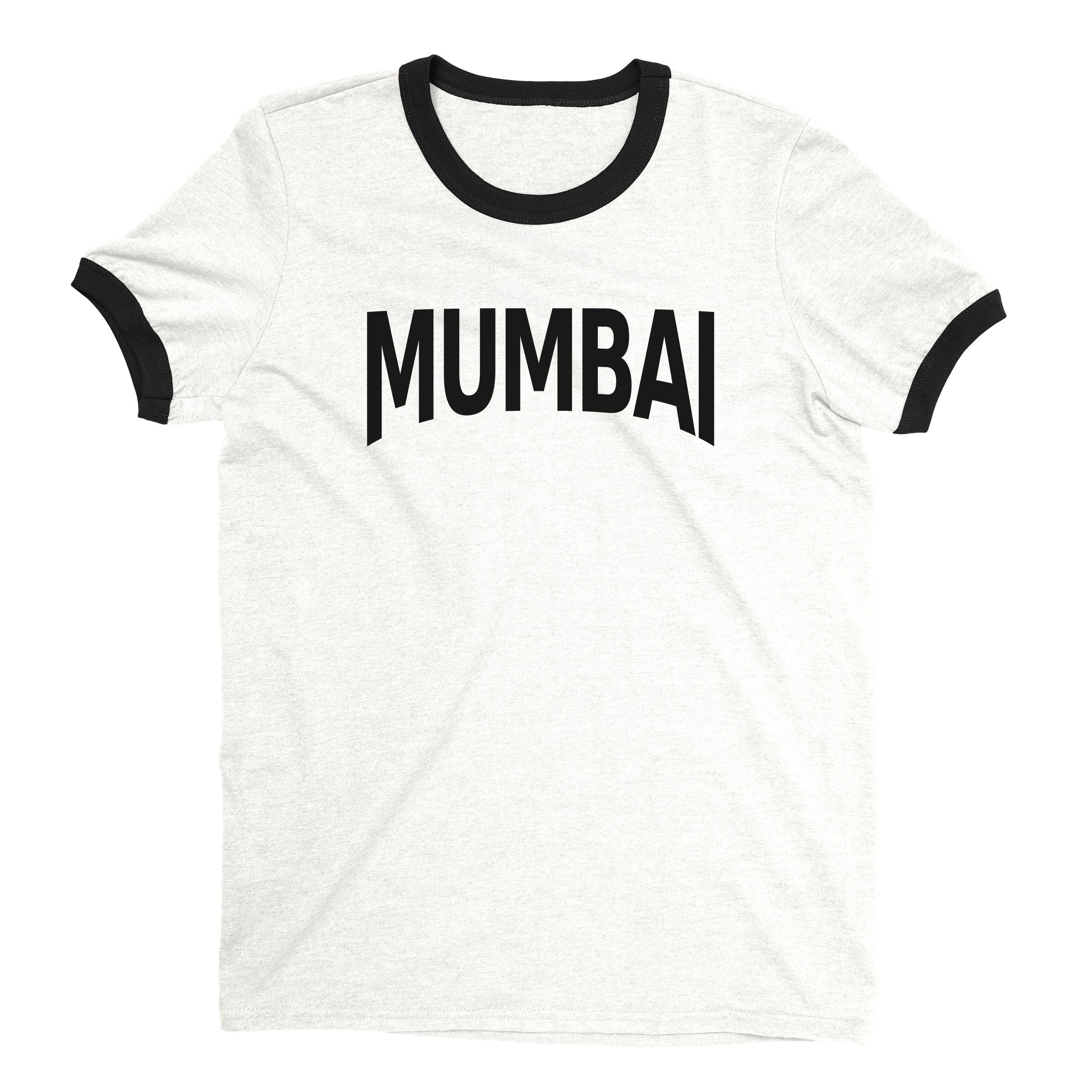 Mumbai Ringer Tee — White