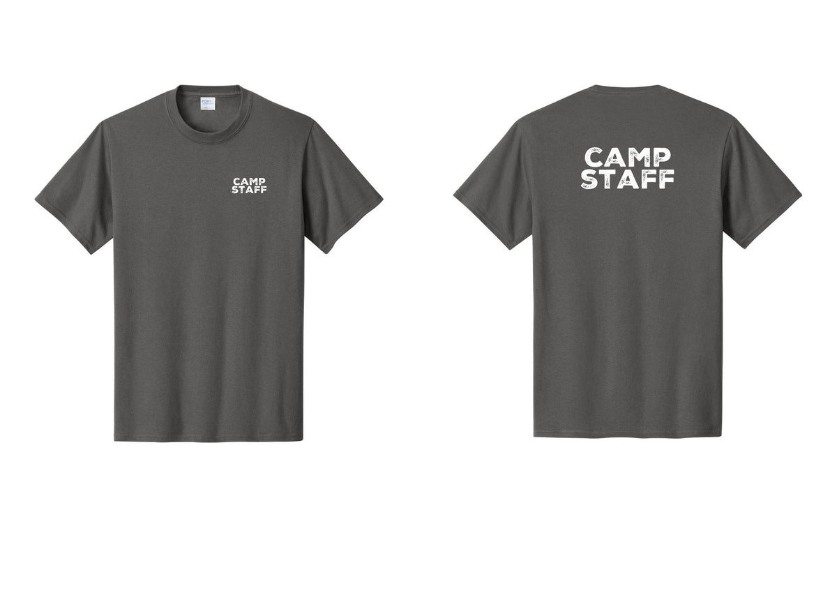 NYC Factory Camp Staff T-Shirt - Chest + Back - Charcoal