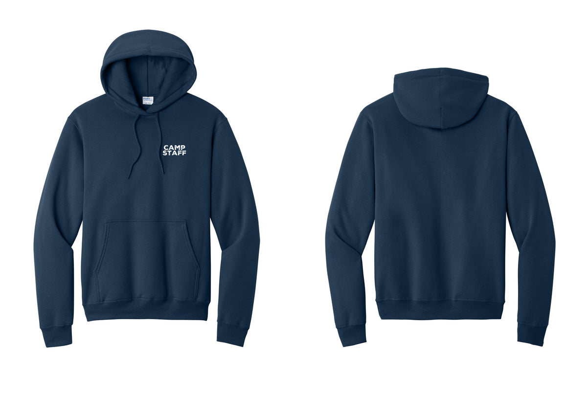 NYC Factory Camp Staff Cotton Fleece Pullover Hoodie (Rustic) - Chest Only - Navy