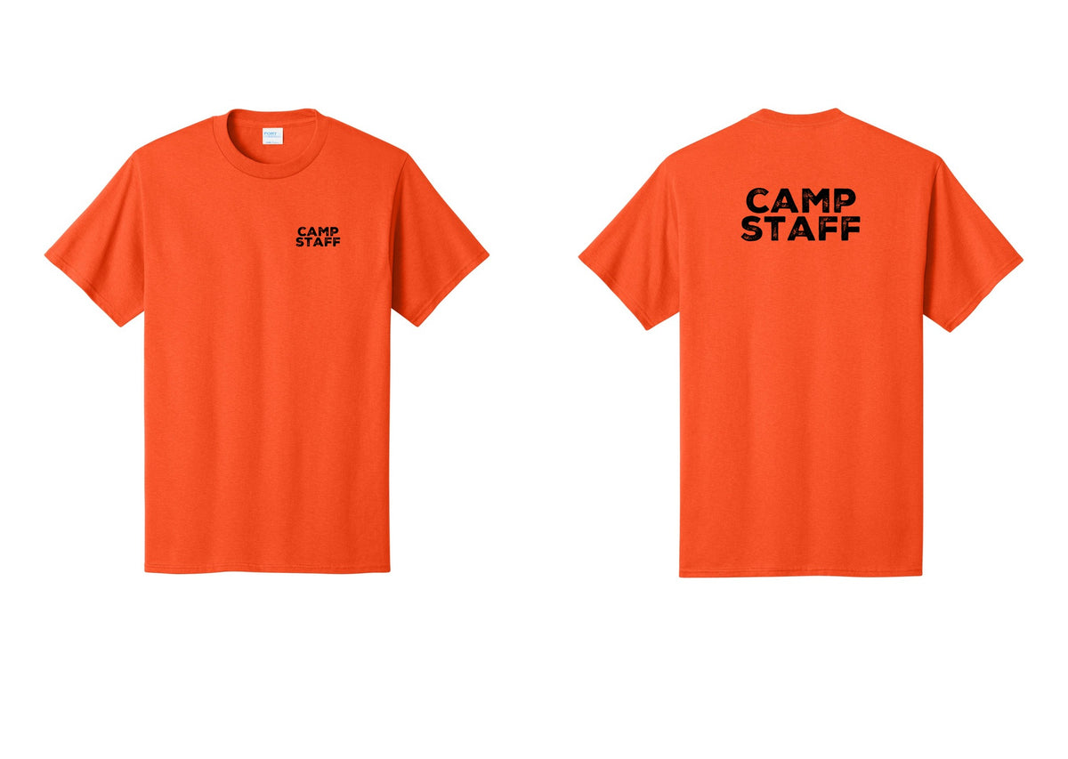 NYC Factory Camp Staff T-Shirt - Chest + Back - Orange