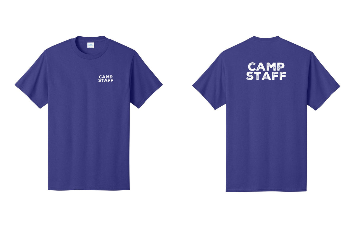 NYC Factory Camp Staff T-Shirt - Chest + Back - Purple