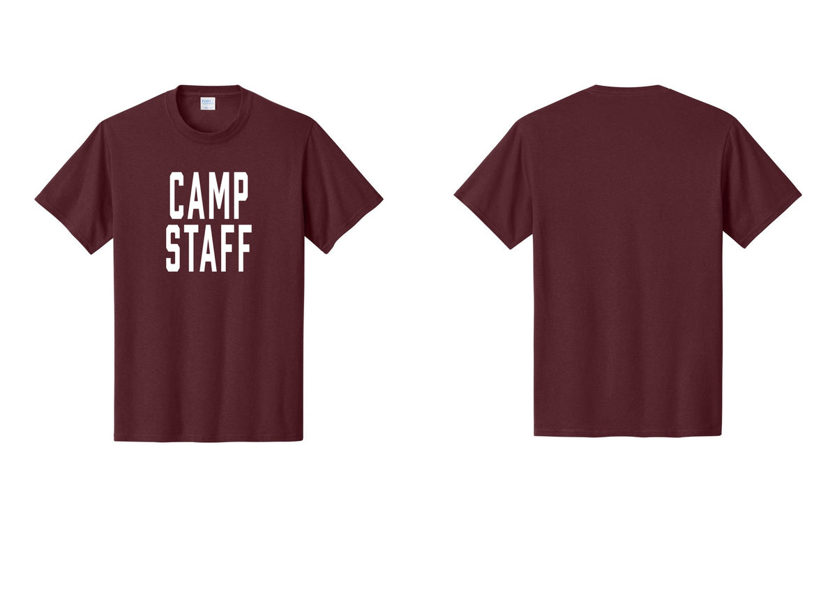 NYC Factory Unisex Camp Staff Classic T-Shirt - Front Only - Athletic Maroon