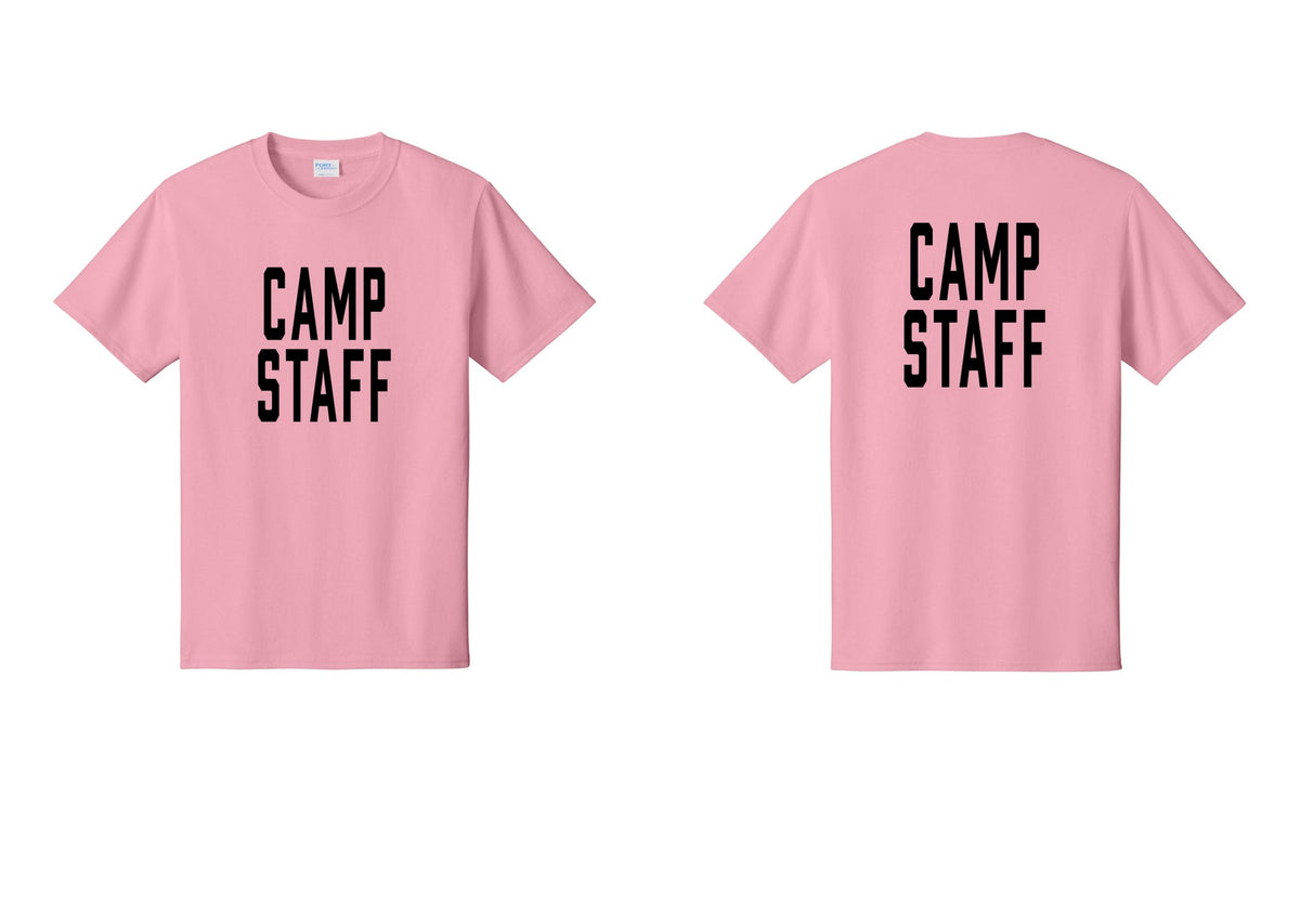 NYC Factory Unisex Camp Staff Classic T-Shirt - Front + Back - Candy Pink