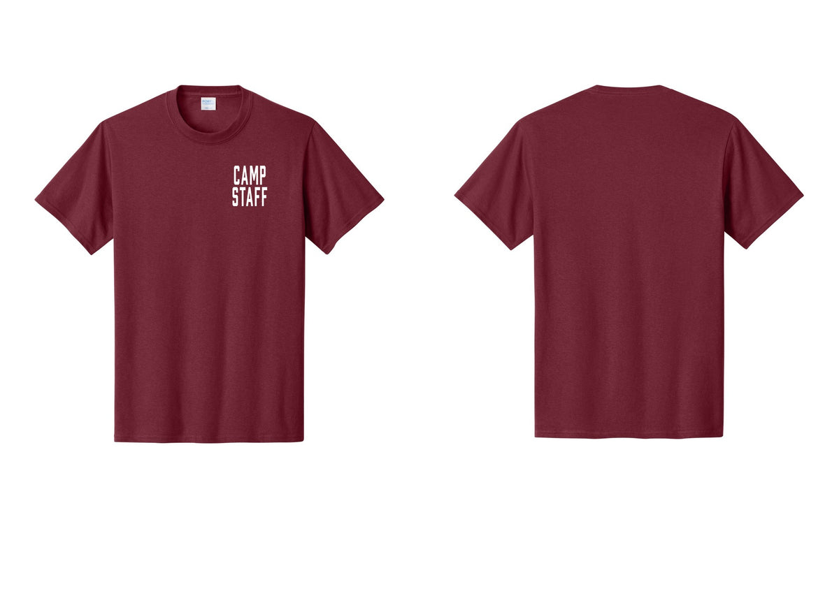 NYC Factory Unisex Camp Staff Classic T-Shirt - Chest Only - Cardinal