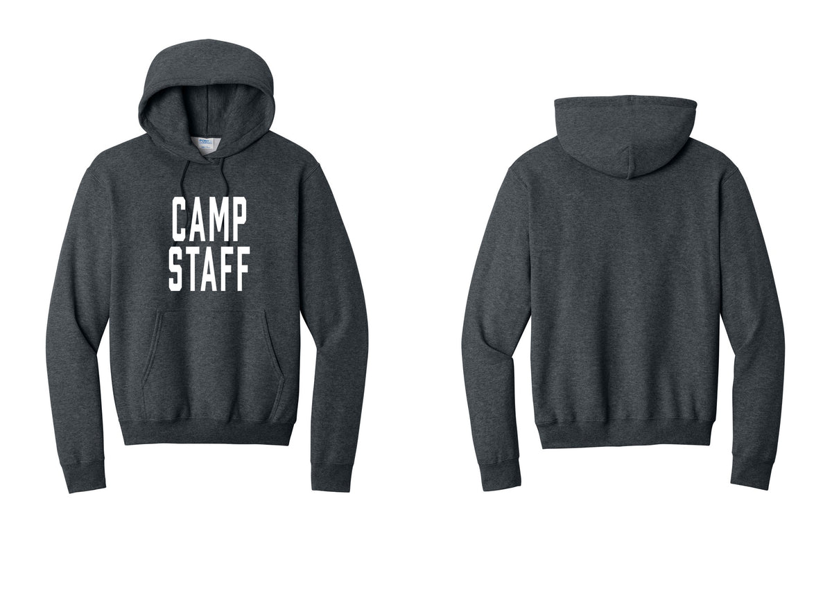 NYC Factory Camp Staff Cotton Fleece Pullover Hoodie (Classic) - Front Only - Dark Heather Grey