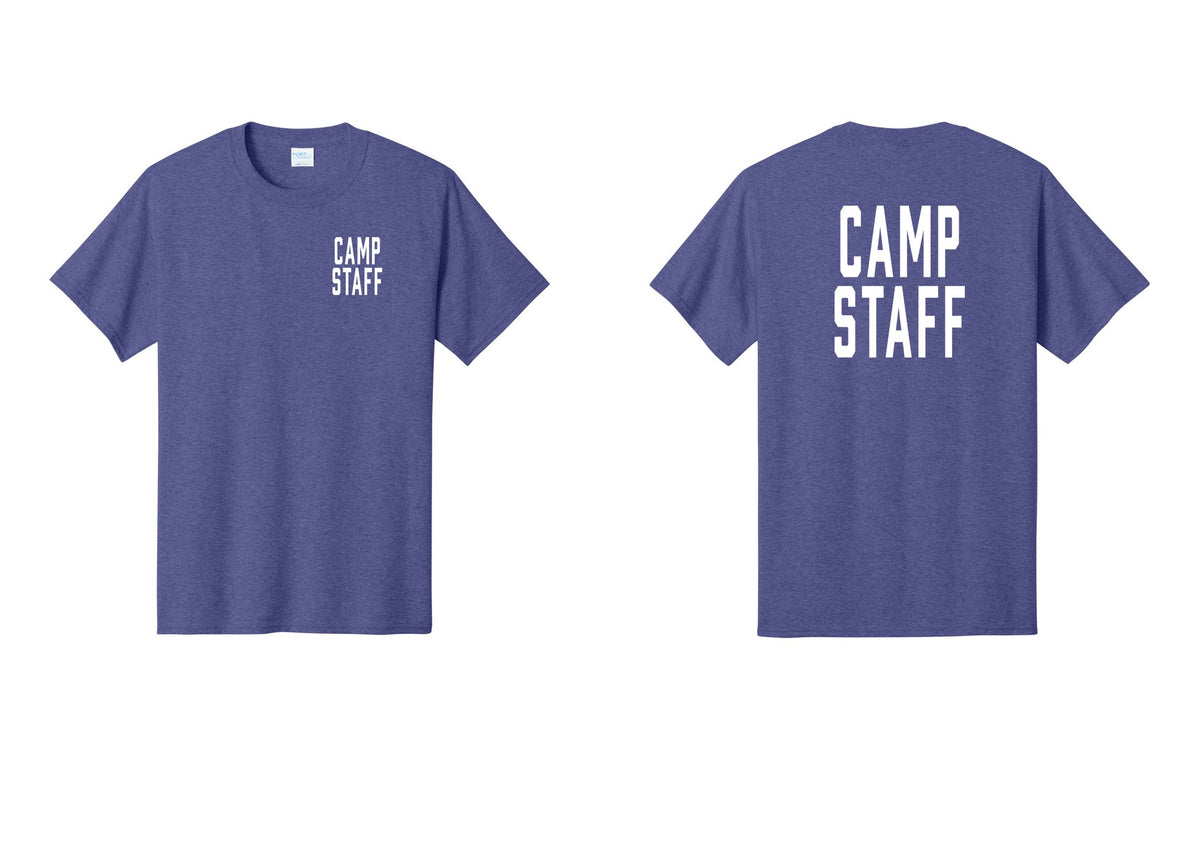 NYC Factory Unisex Camp Staff Classic T-Shirt - Chest + Back - Heather Purple