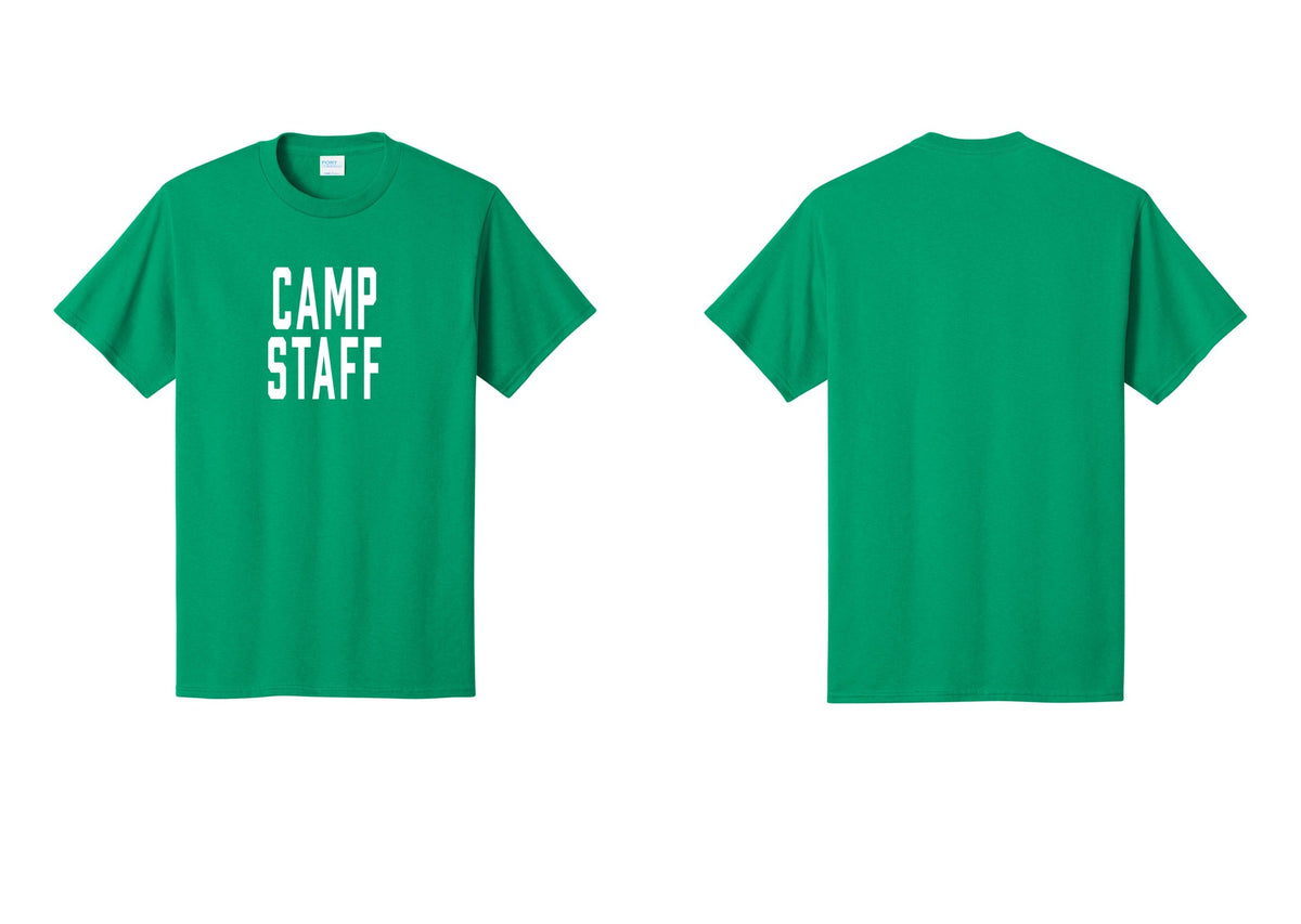 NYC Factory Camp Staff T-Shirt, Condensed Lettering - Front Only - Kelly