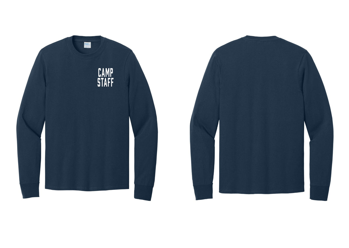 NYC Factory Camp Staff Cotton Long Sleeve T-Shirt (Classic) - Chest Only - Navy