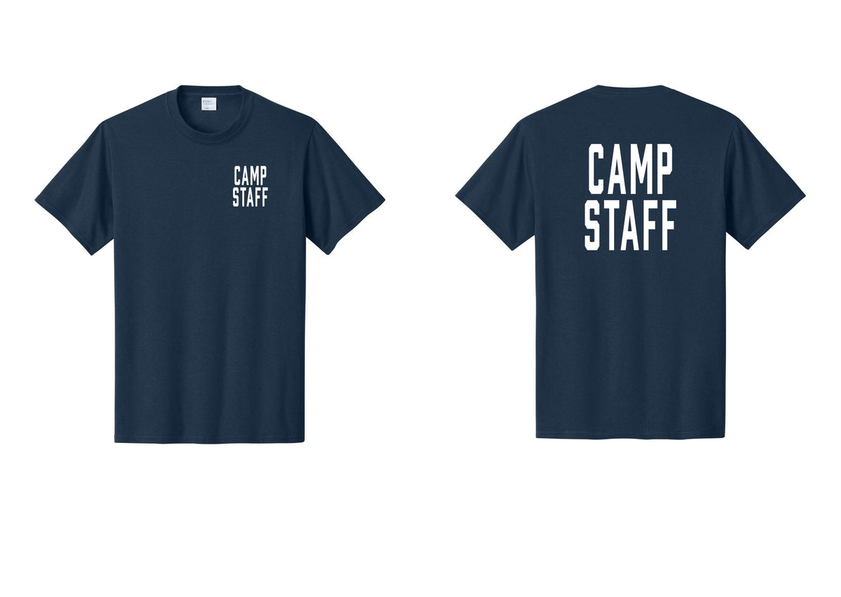 NYC Factory Unisex Camp Staff Classic T-Shirt - Chest + Back - Navy