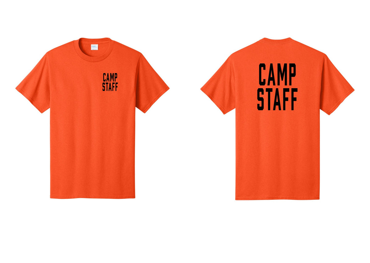 NYC Factory Unisex Camp Staff Classic T-Shirt - Chest + Back - Orange
