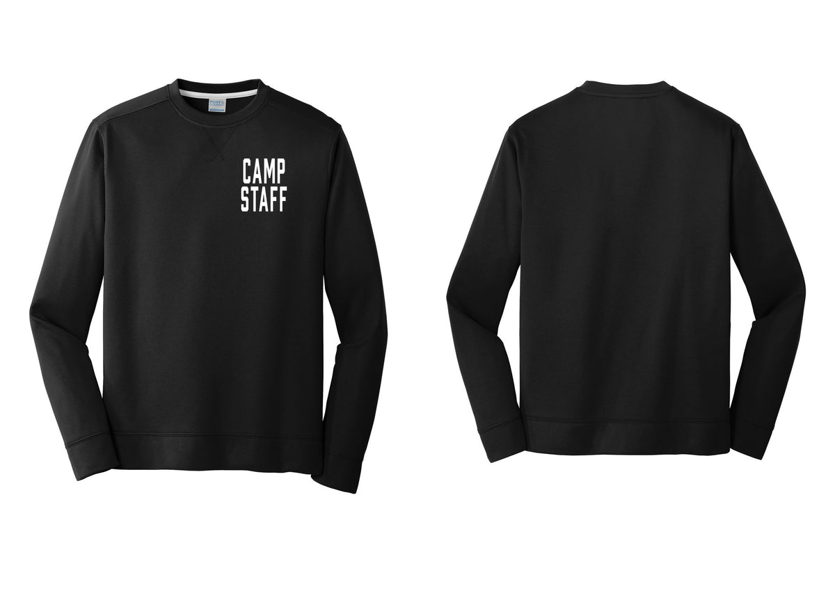 NYC Factory Camp Staff Performance Fleece Crewneck Sweatshirt (Classic) - Chest Only - Black