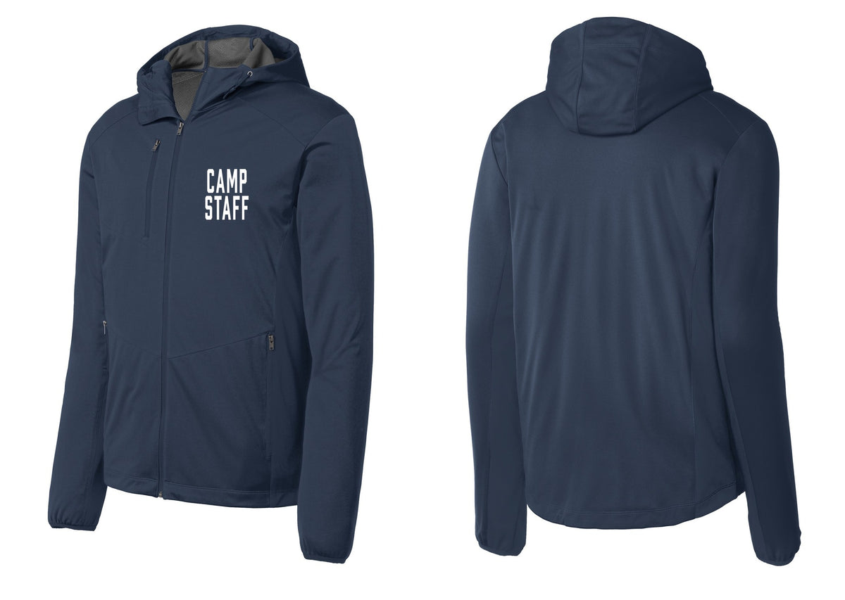 NYC Factory Camp Staff Soft Shell Hooded Jacket (Classic) - Chest Only - Dress Blue Navy