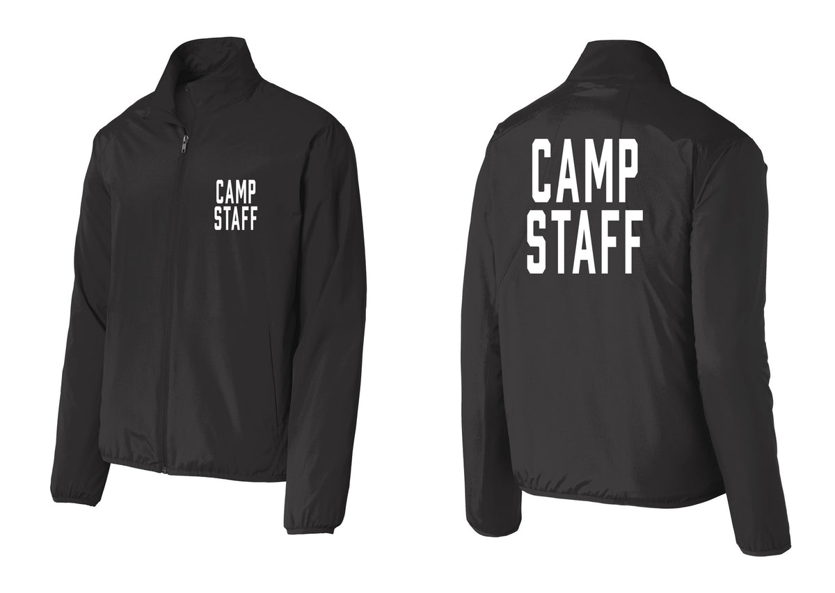 NYC Factory Camp Staff Windbreaker Full-Zip Jacket (Classic) - Chest + Back - Black