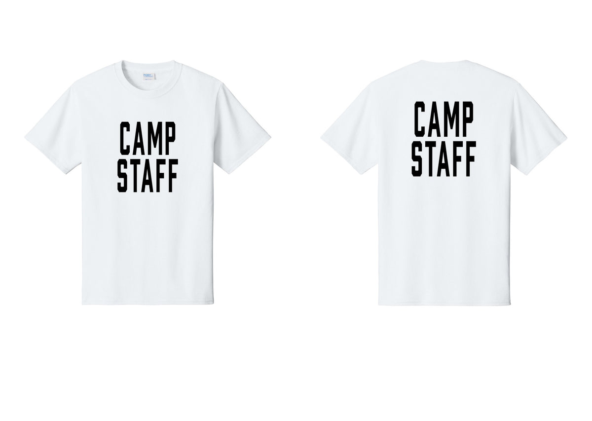 NYC Factory Unisex Camp Staff Classic T-Shirt - Front + Back - White