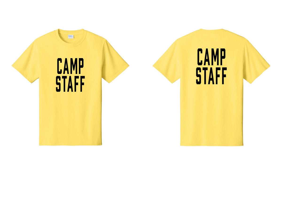 NYC Factory Unisex Camp Staff Classic T-Shirt - Front + Back - Yellow