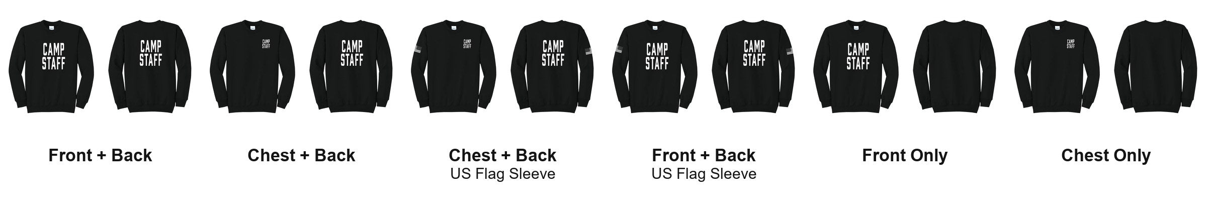 CAMP STAFF print layouts