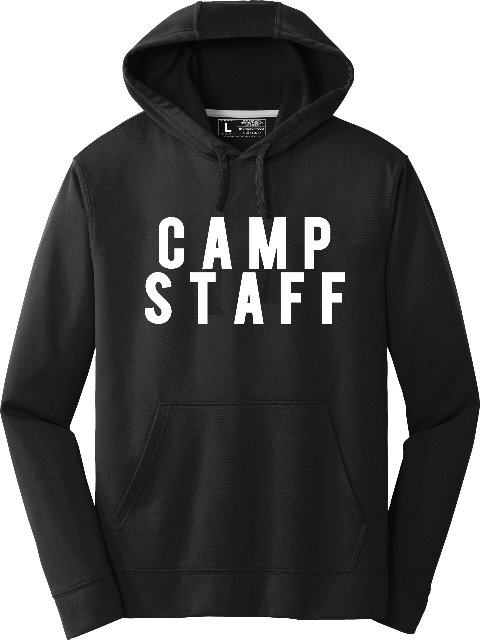 NYC FACTORY Mens EVENT STAFF Cotton Fleece Pullover Hoodie Sweatshirt