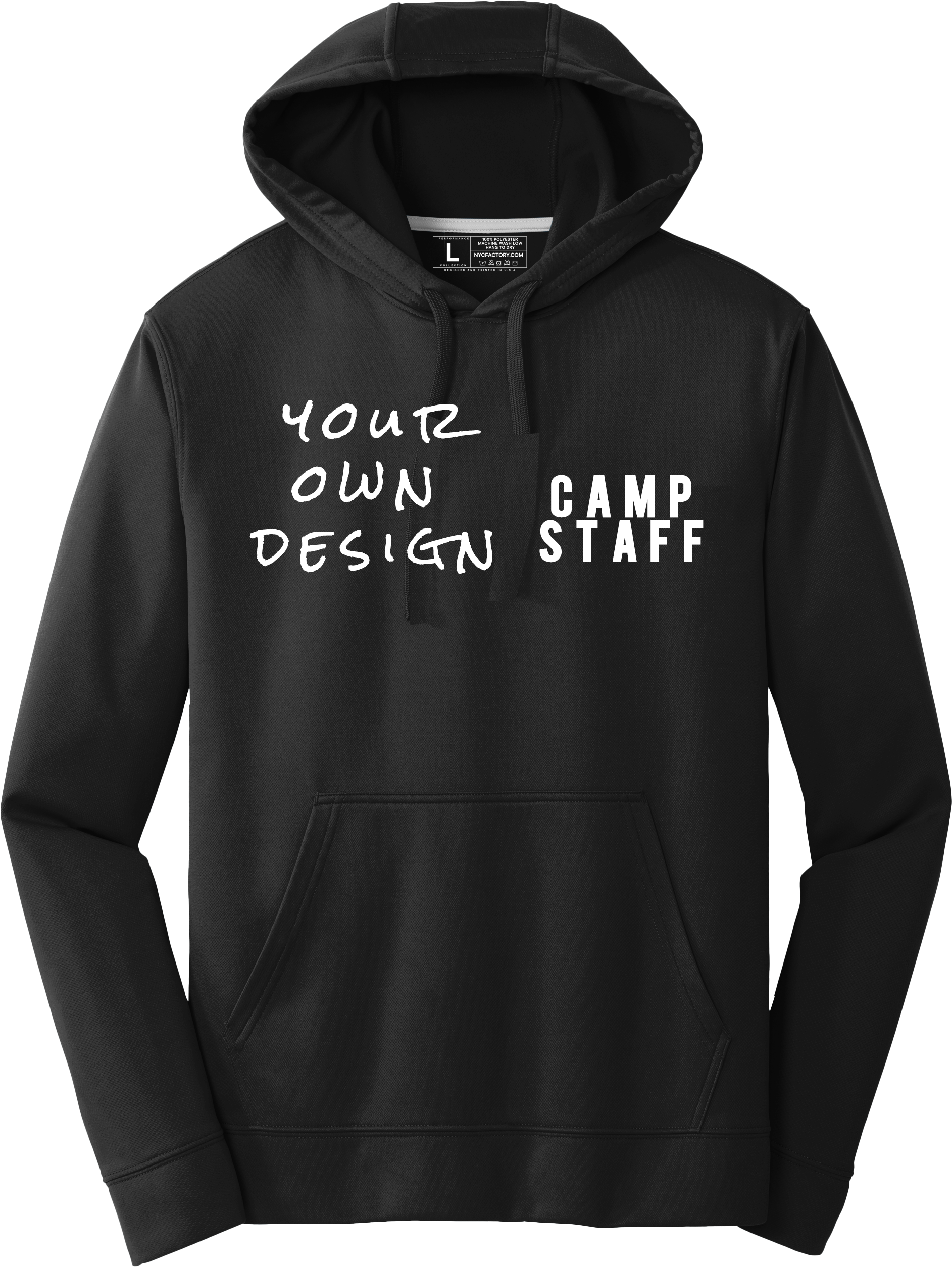 NYC FACTORY Mens EVENT STAFF Cotton Fleece Pullover Hoodie Sweatshirt