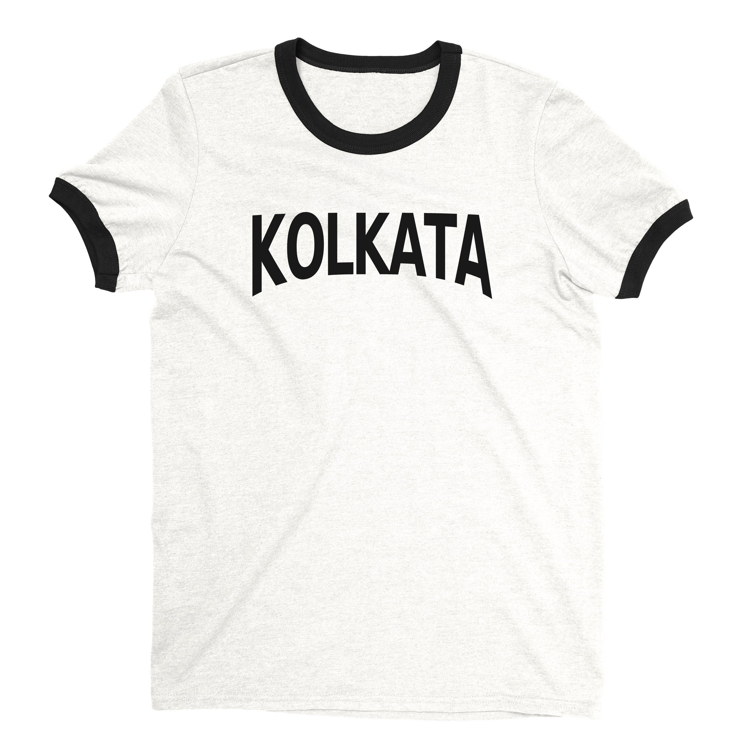 Kolkata Ringer Tee — White
