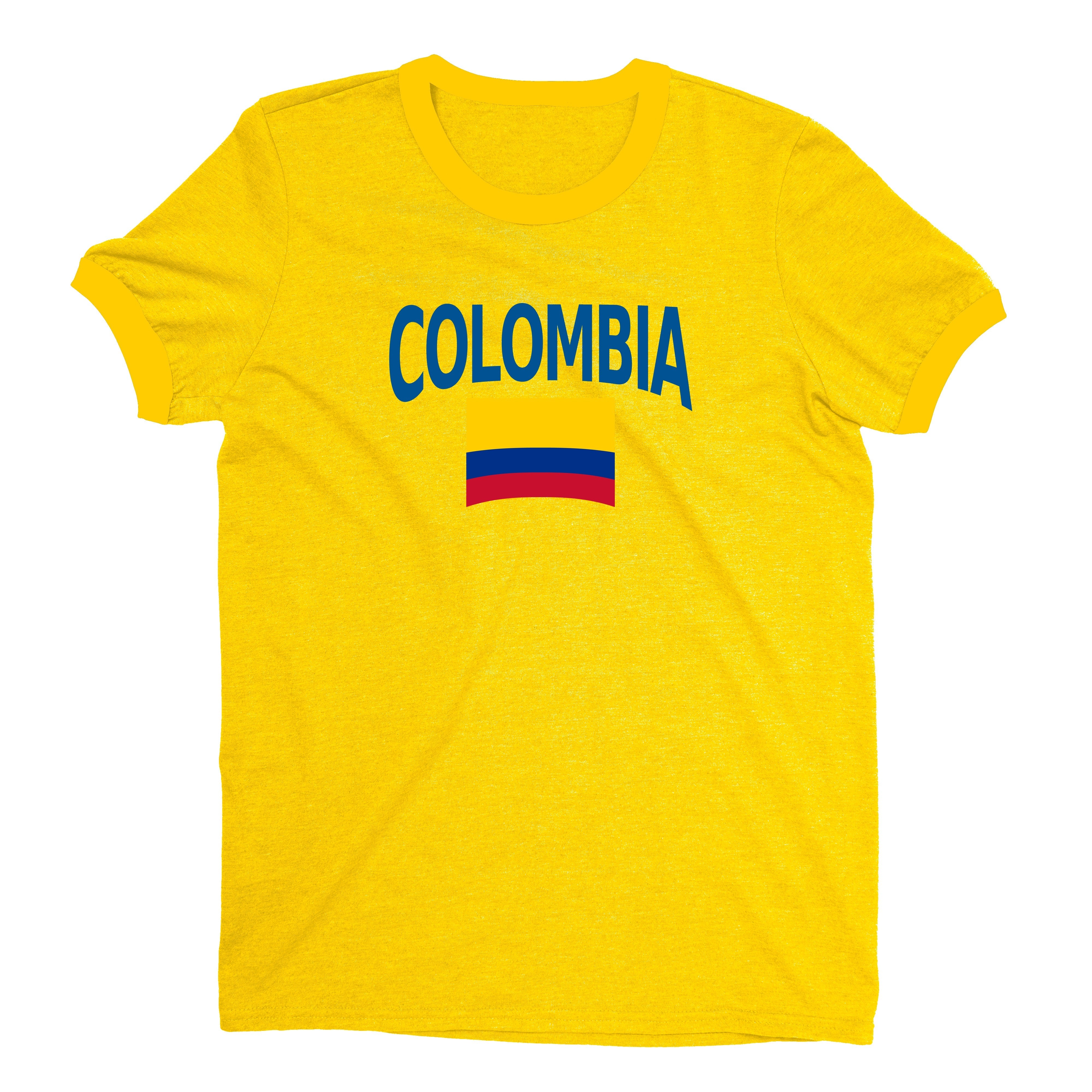 Colombia World Cup Plain Tee Unisex T-Shirt -- NYC Factory - Yellow