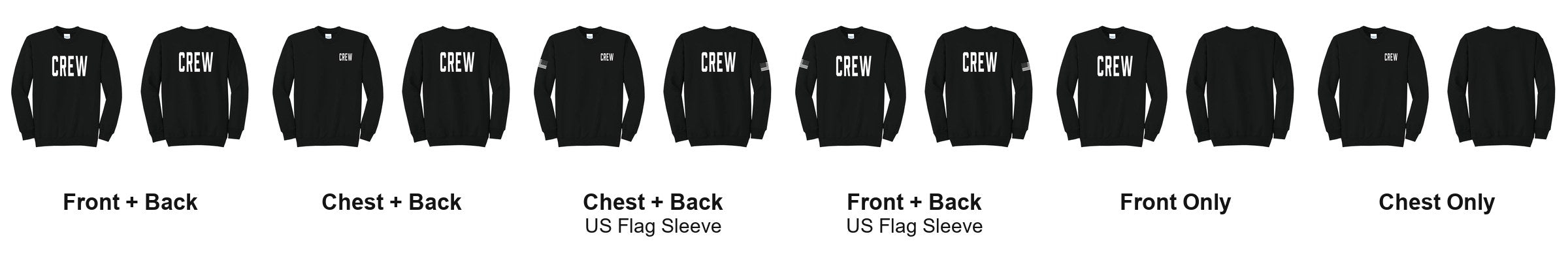 CREW print layouts