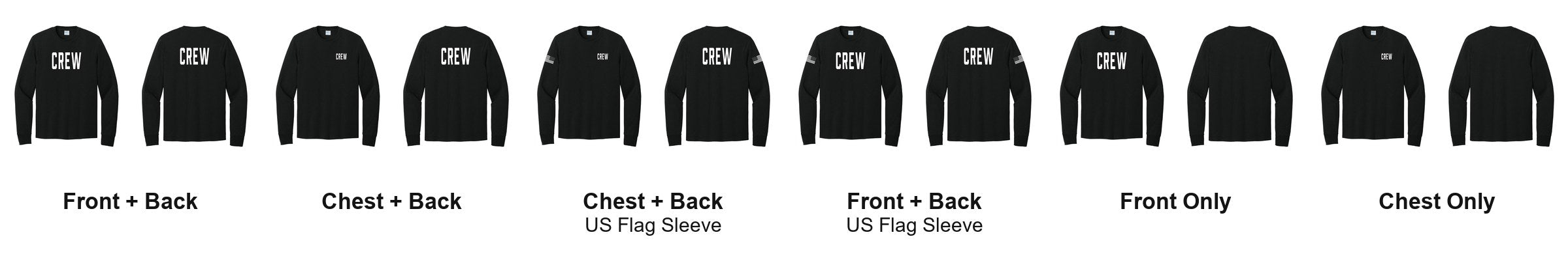 CREW print layouts