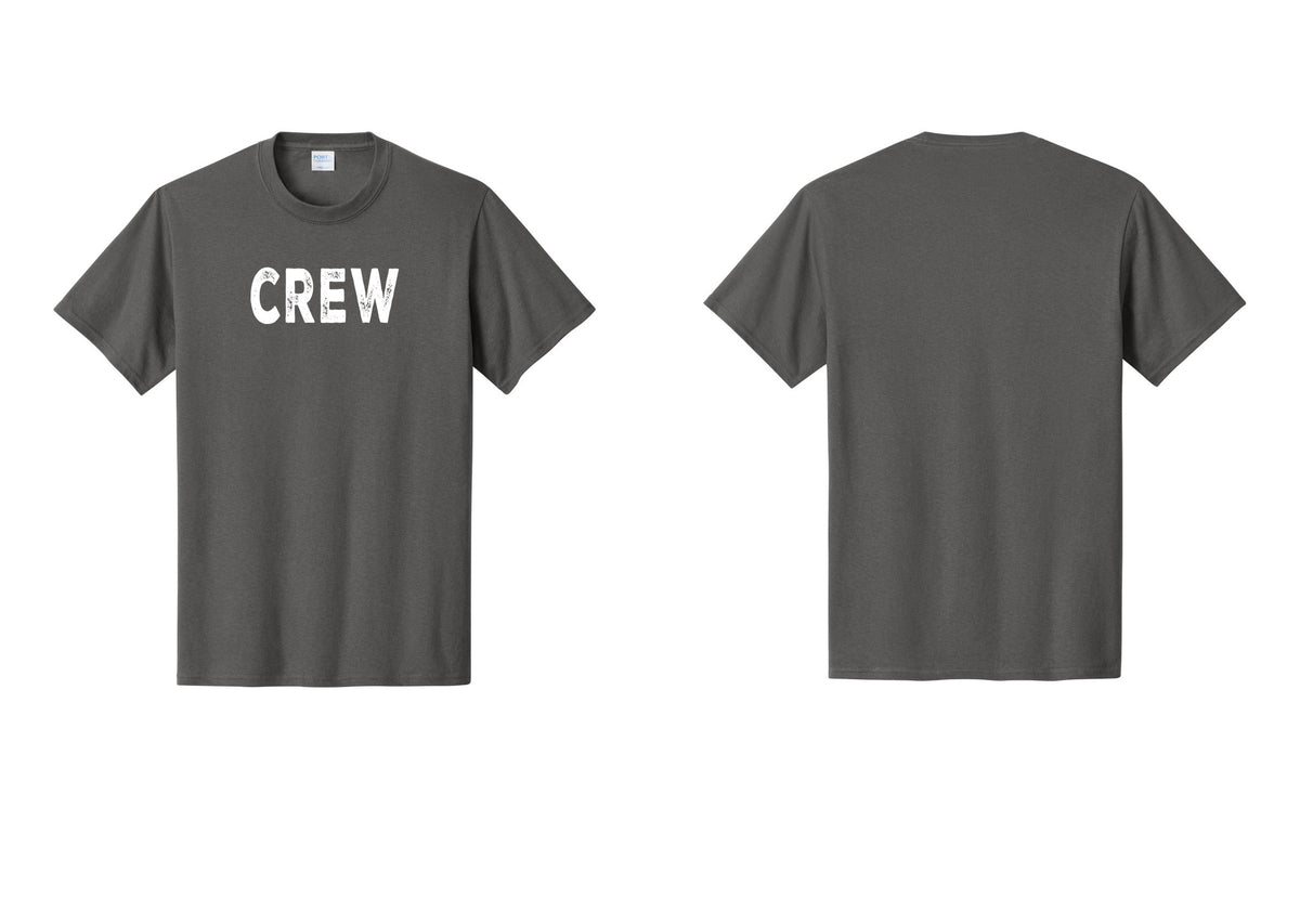 NYC Factory Crew T-Shirt, Rustic Lettering - Front Only - Charcoal
