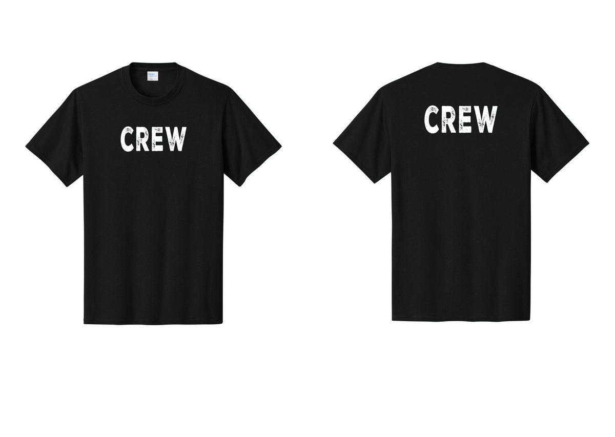 NYC Factory Crew T-Shirt for Event Staff & Production Teams (Rustic) - Front + Back - Black
