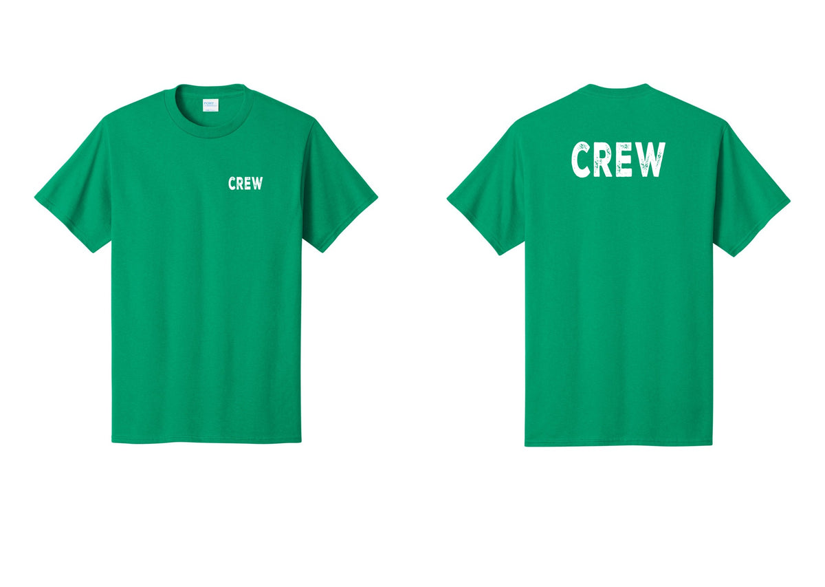 NYC Factory Crew T-Shirt, Rustic Lettering - Chest + Back - Kelly