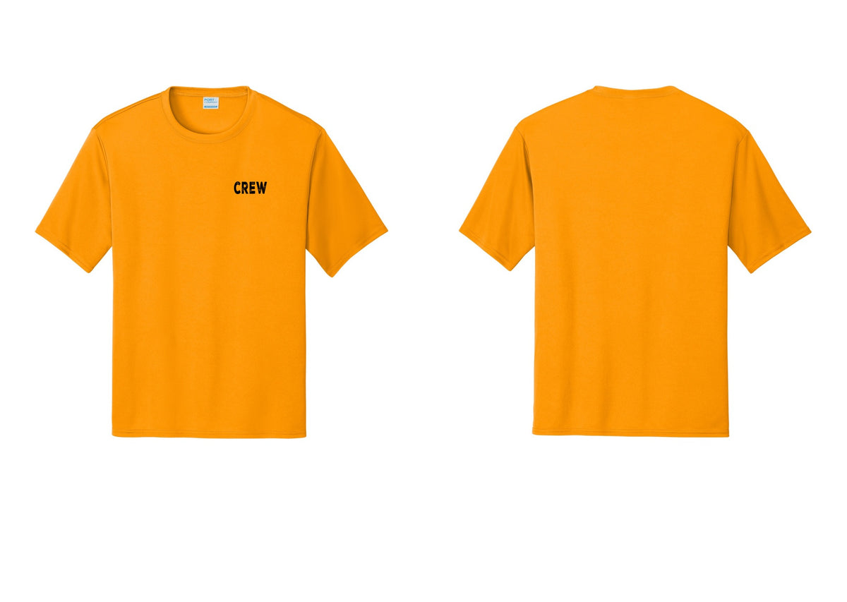 NYC Factory Crew Performance T-Shirt for Event Staff & Production Teams (Rustic) - Chest Only - Gold