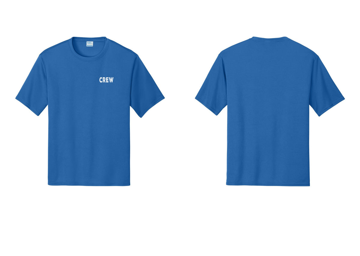 NYC Factory Crew Performance T-Shirt for Event Staff & Production Teams (Rustic) - Chest Only - Royal