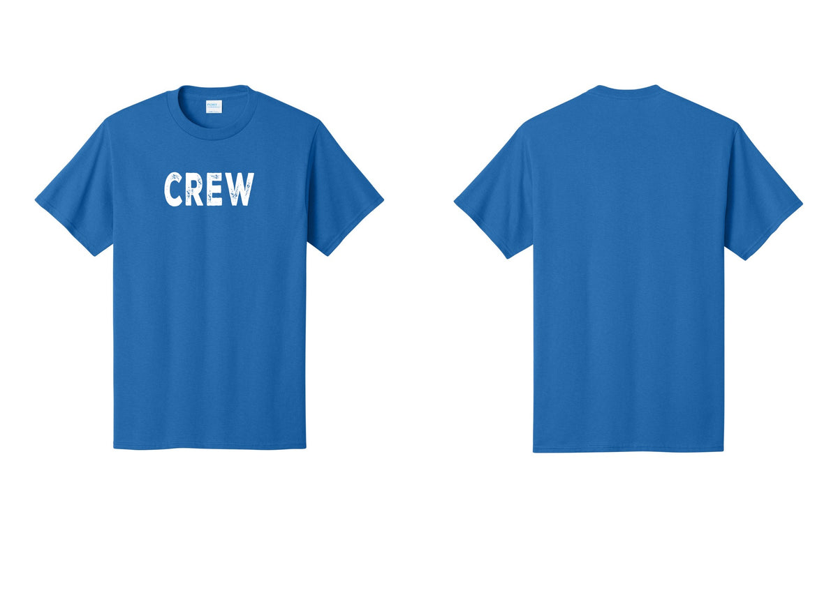 NYC Factory Crew T-Shirt for Event Staff & Production Teams (Rustic) - Front Only - Royal