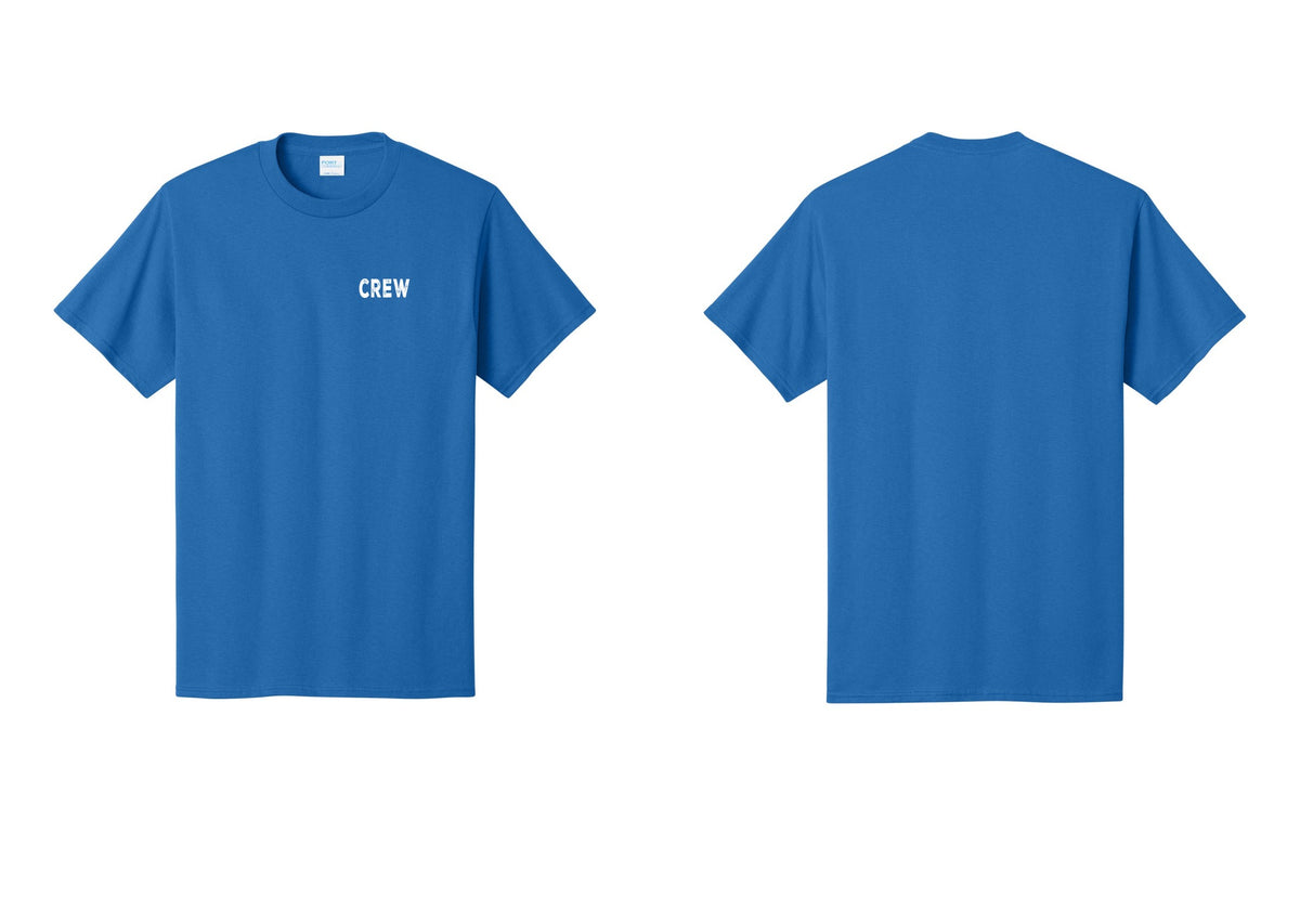 NYC Factory Crew T-Shirt for Event Staff & Production Teams (Rustic) - Chest Only - Royal