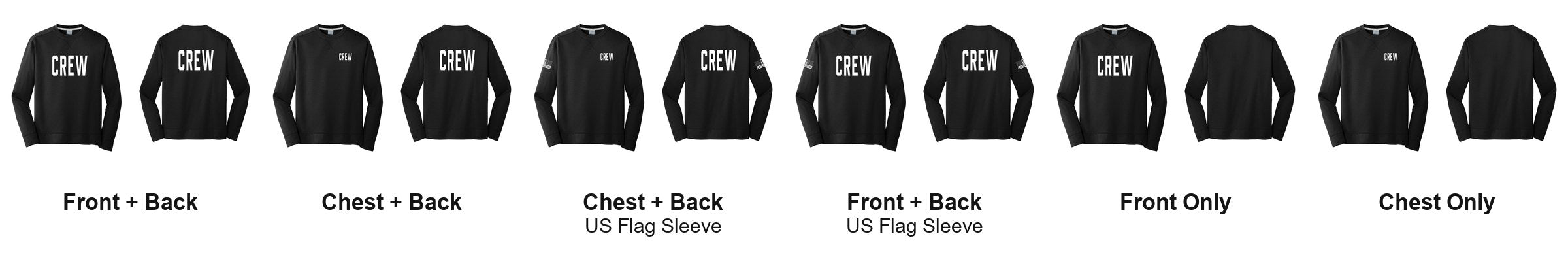 CREW print layouts