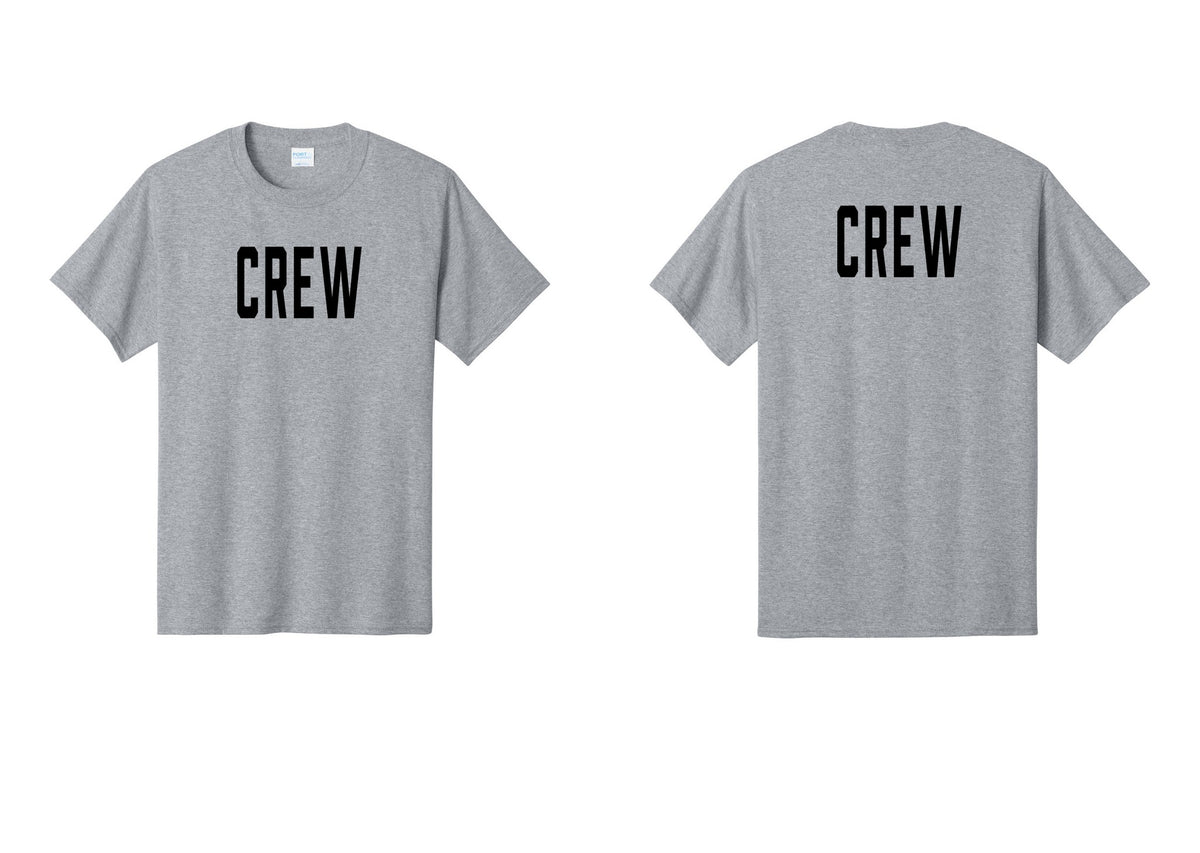NYC Factory Crew T-Shirt, Condensed Lettering - Front + Back - Athletic Heather