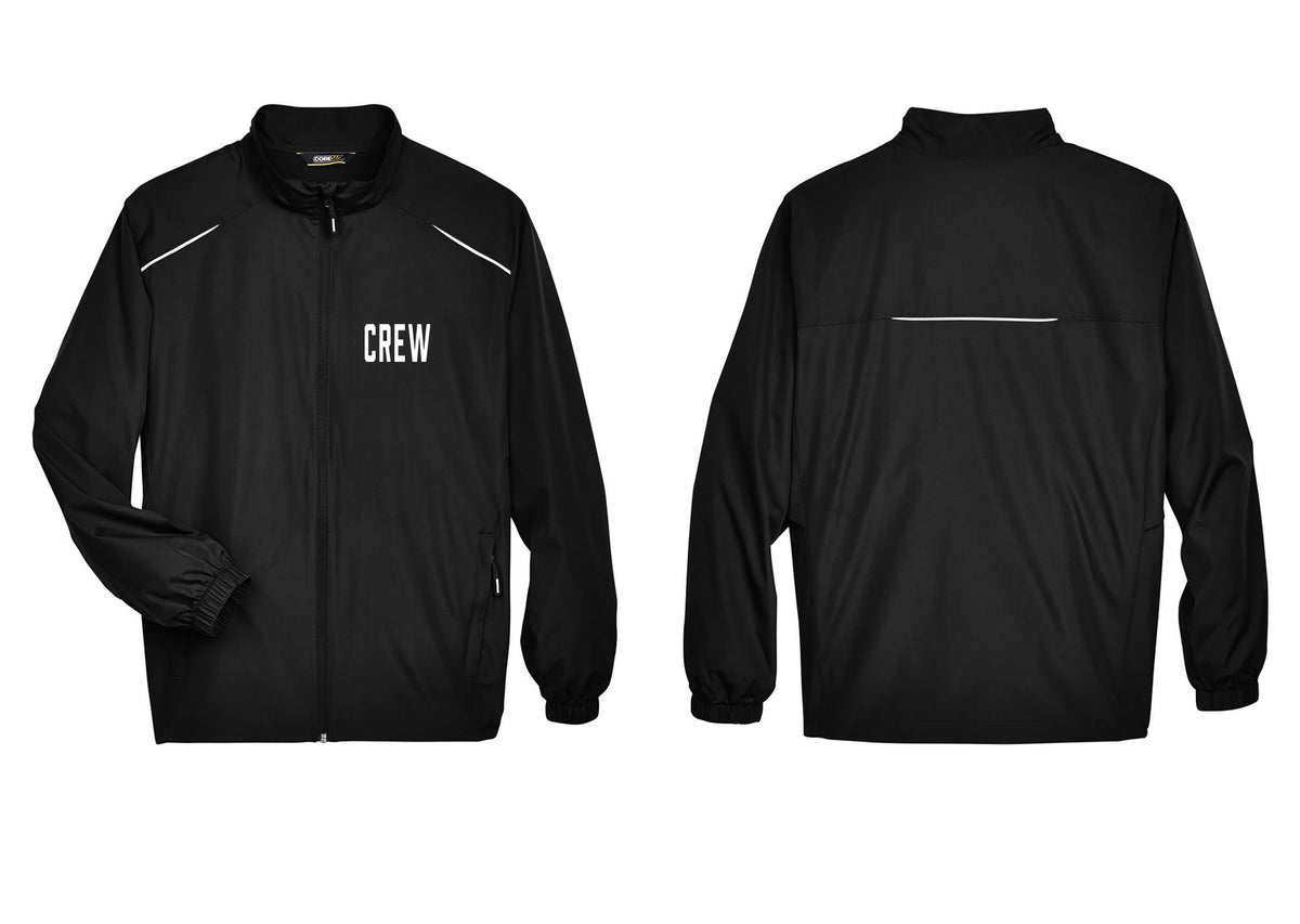 NYC Factory Crew Reflective Lightweight Jacket for Event Staff & Production Teams (Classic) - Chest Only - Black