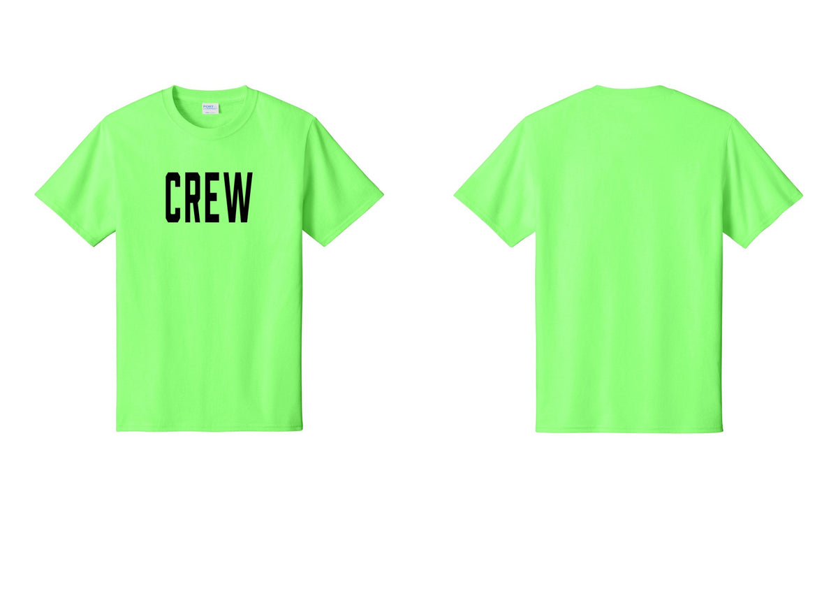 NYC Factory Crew T-Shirt, Condensed Lettering - Front Only - Neon Green