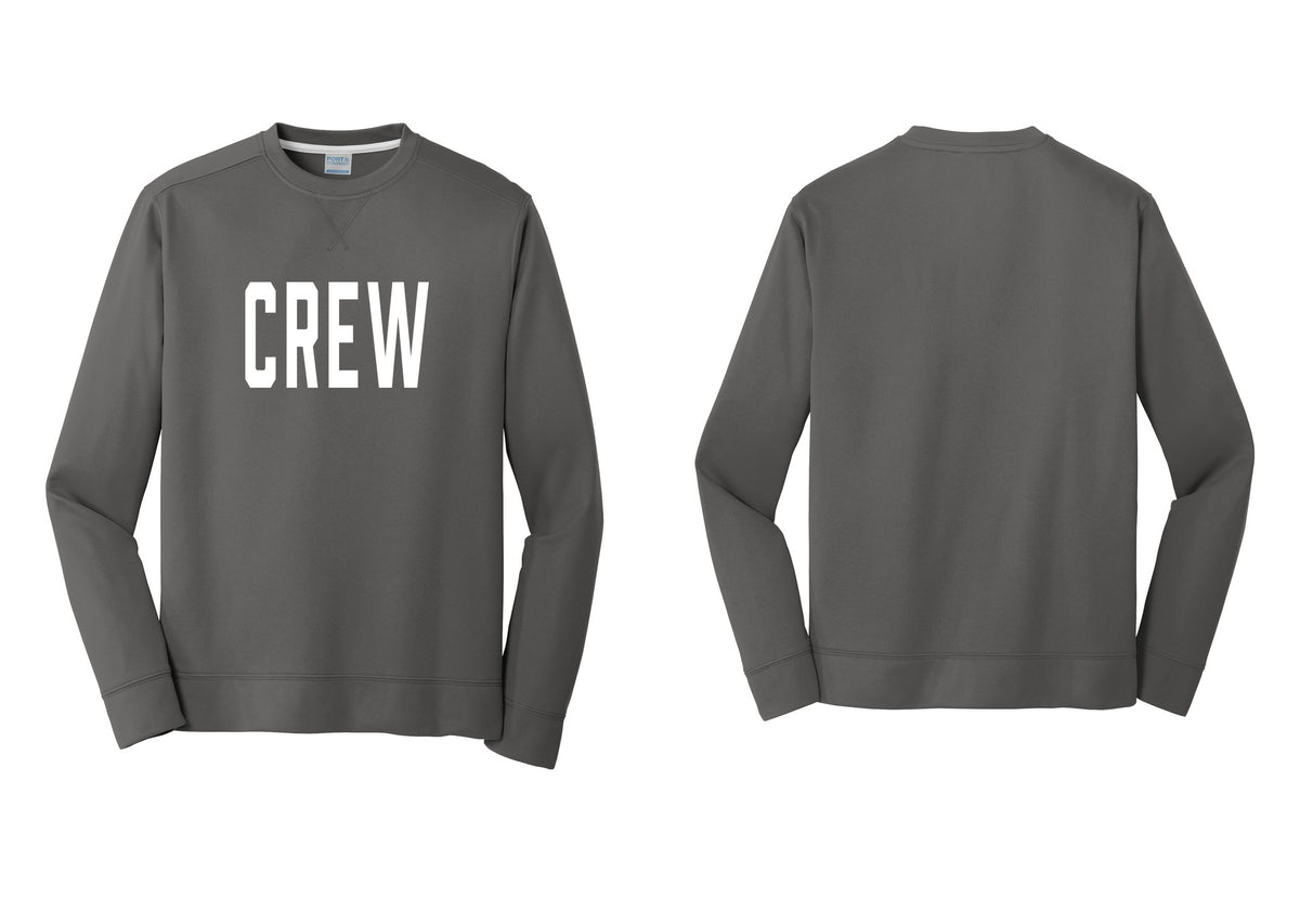 NYC Factory Crew Performance Fleece Crewneck Sweatshirt for Event Staff & Production Teams (Classic) - Front Only - Charcoal