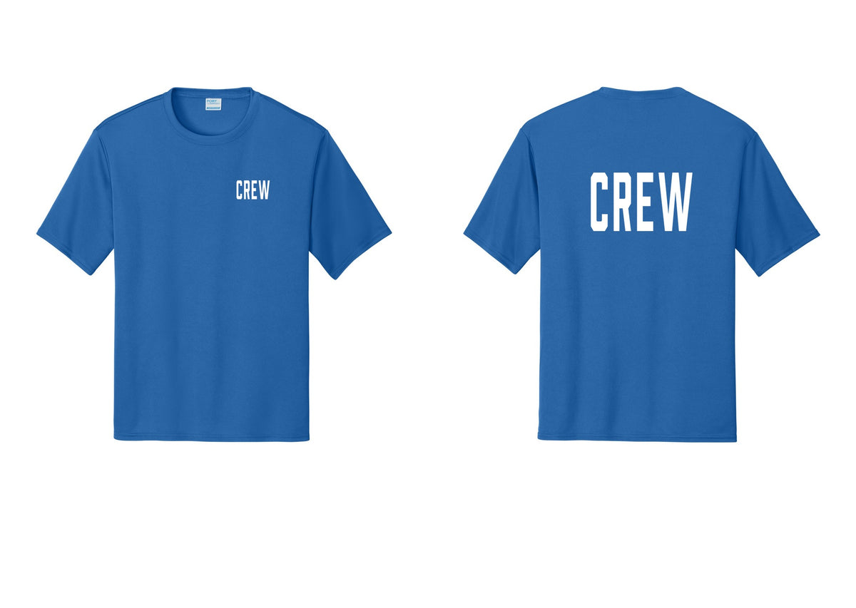 NYC Factory Crew Performance T-Shirt for Event Staff & Production Teams (Classic) - Chest + Back - Royal
