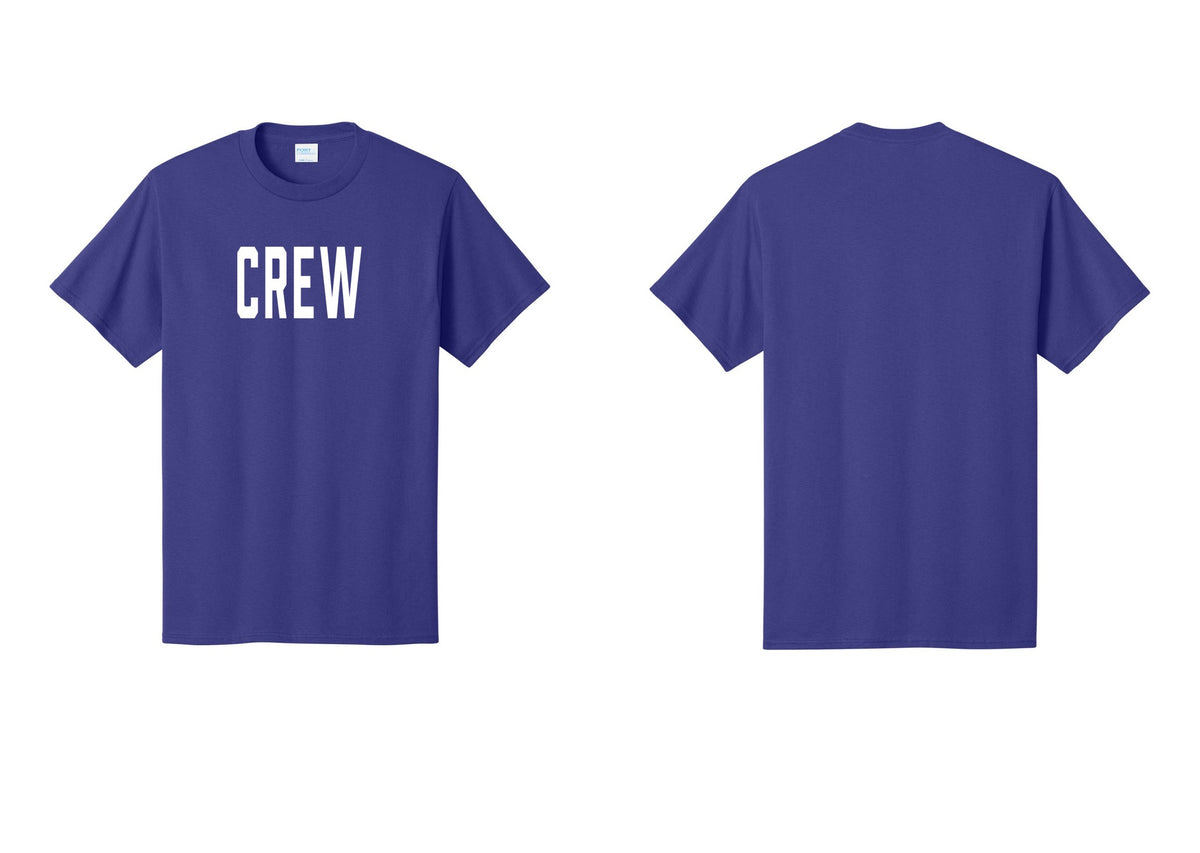 NYC Factory Crew T-Shirt, Condensed Lettering - Front Only - Purple
