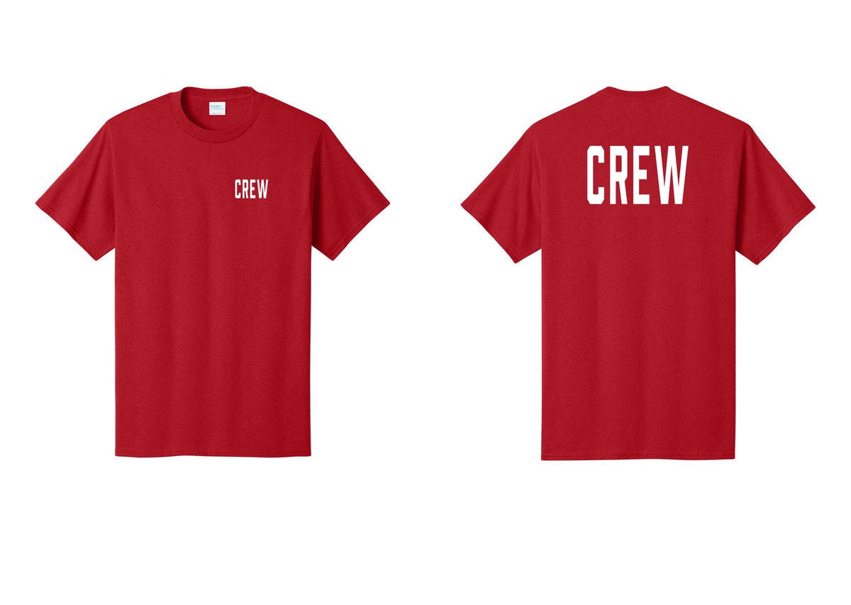 NYC Factory Crew T-Shirt for Event Staff & Production Teams (Classic) - Chest + Back - Red