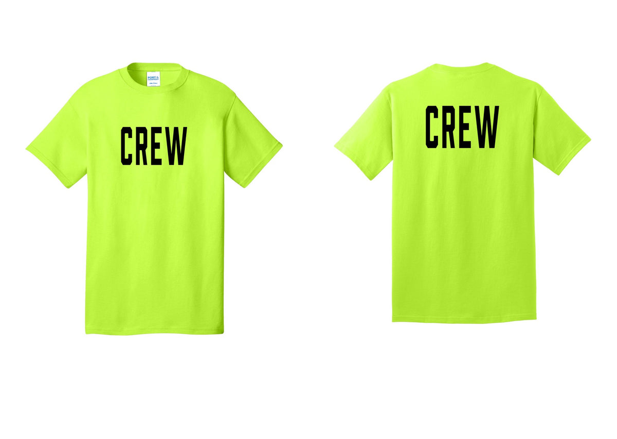 NYC Factory Crew T-Shirt for Event Staff & Production Teams (Classic) - Front + Back - Safety Green