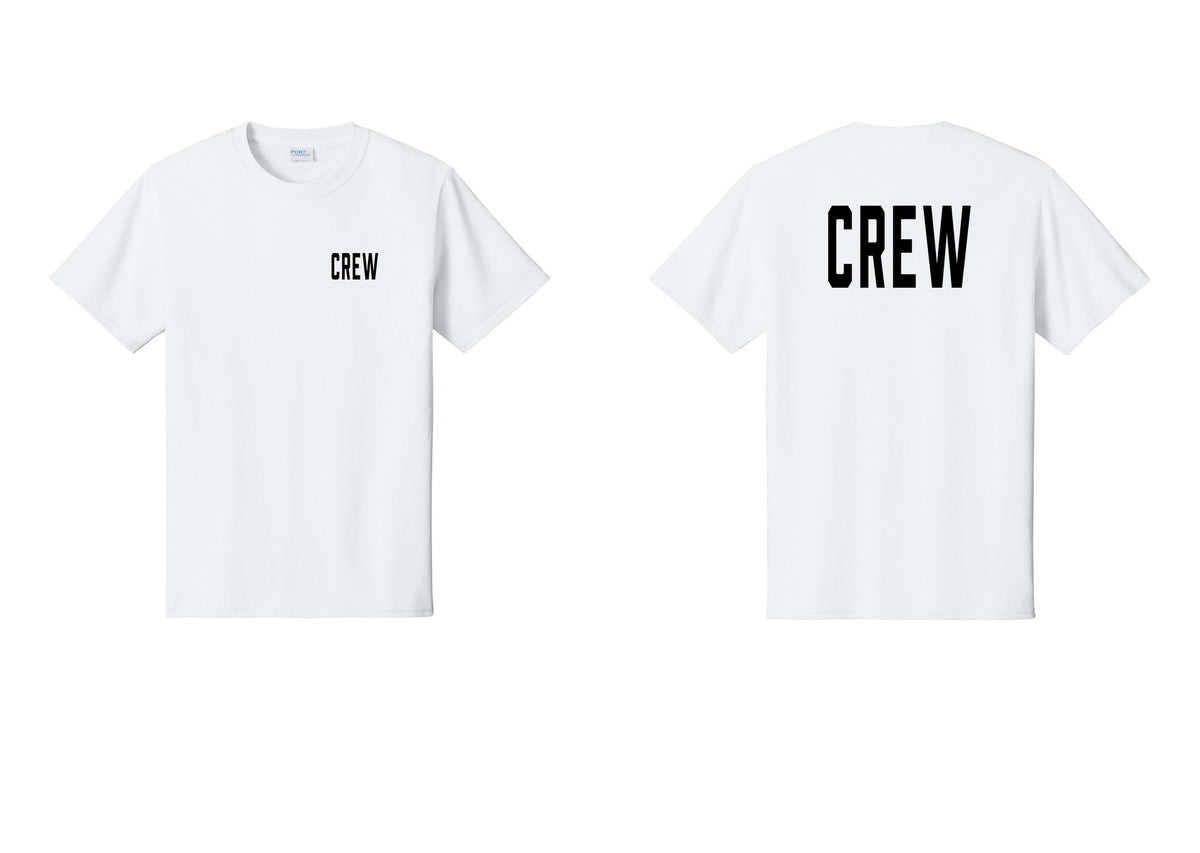 NYC Factory Crew T-Shirt for Event Staff & Production Teams (Classic) - Chest + Back - White