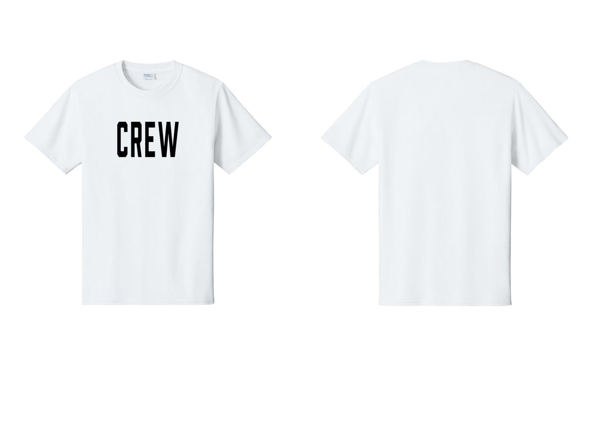 NYC Factory Crew T-Shirt, Condensed Lettering - Front Only - White