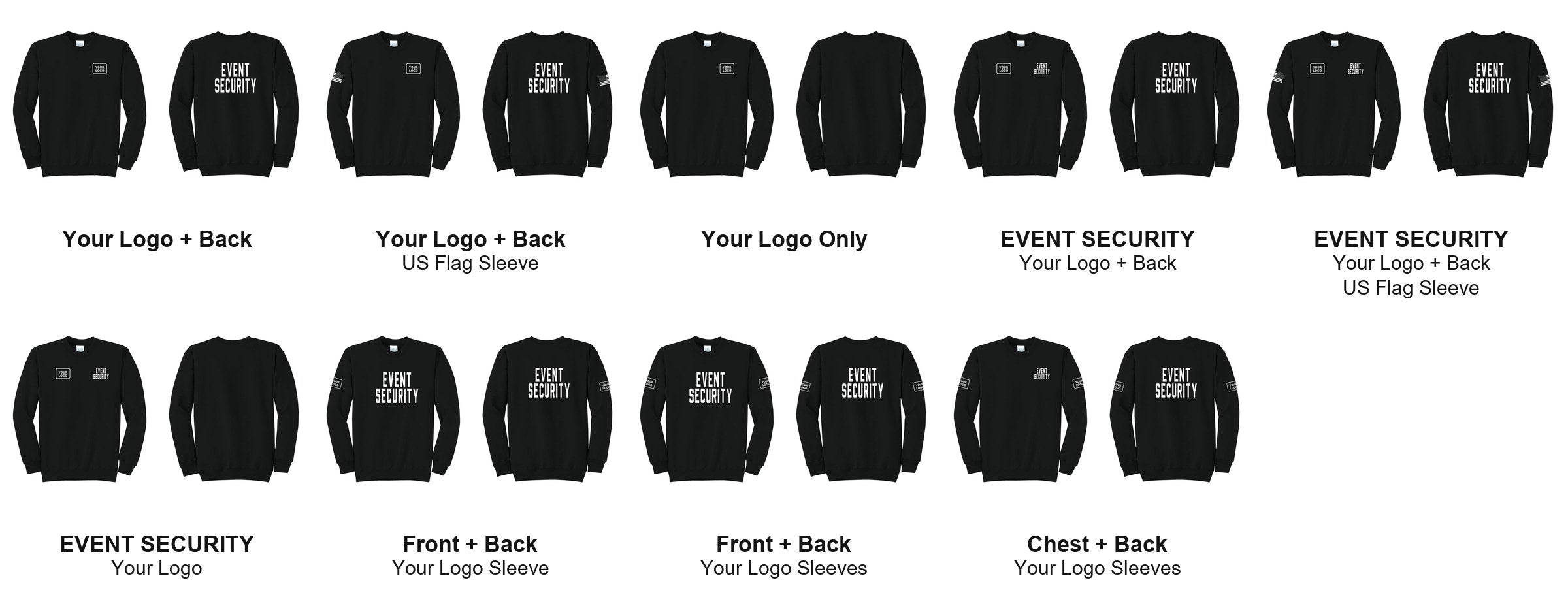 EVENT SECURITY print layouts