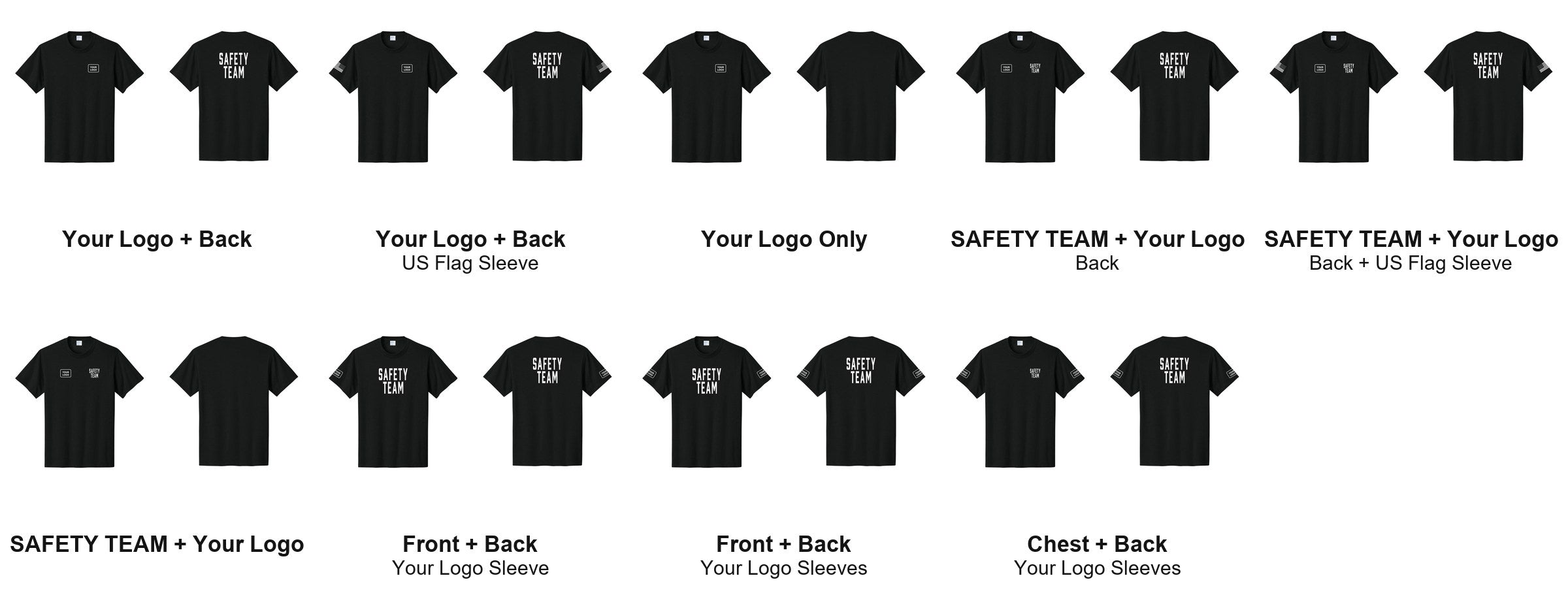 SAFETY TEAM print layouts