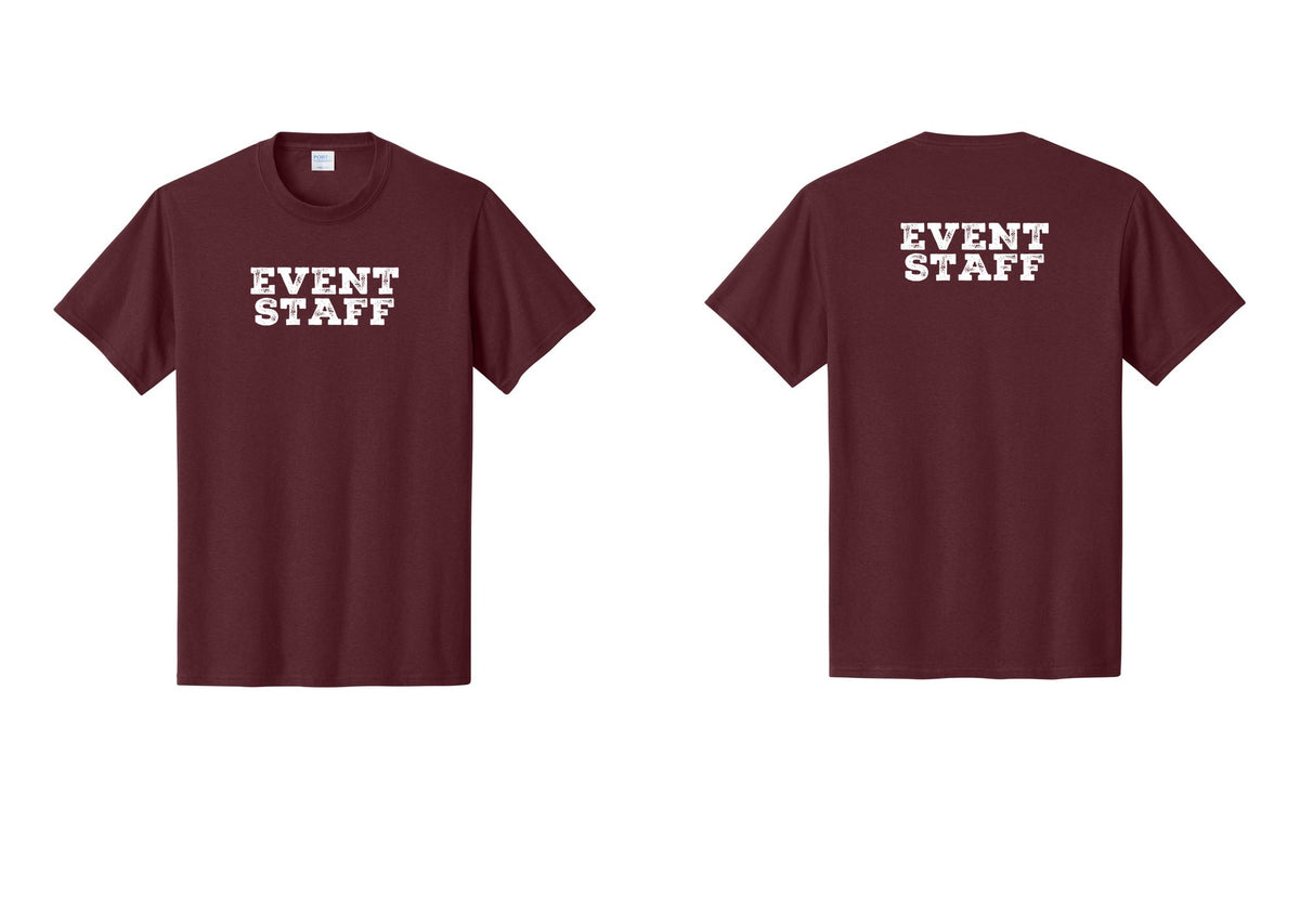NYC Factory Event Staff T-Shirt - Front + Back - Athletic Maroon