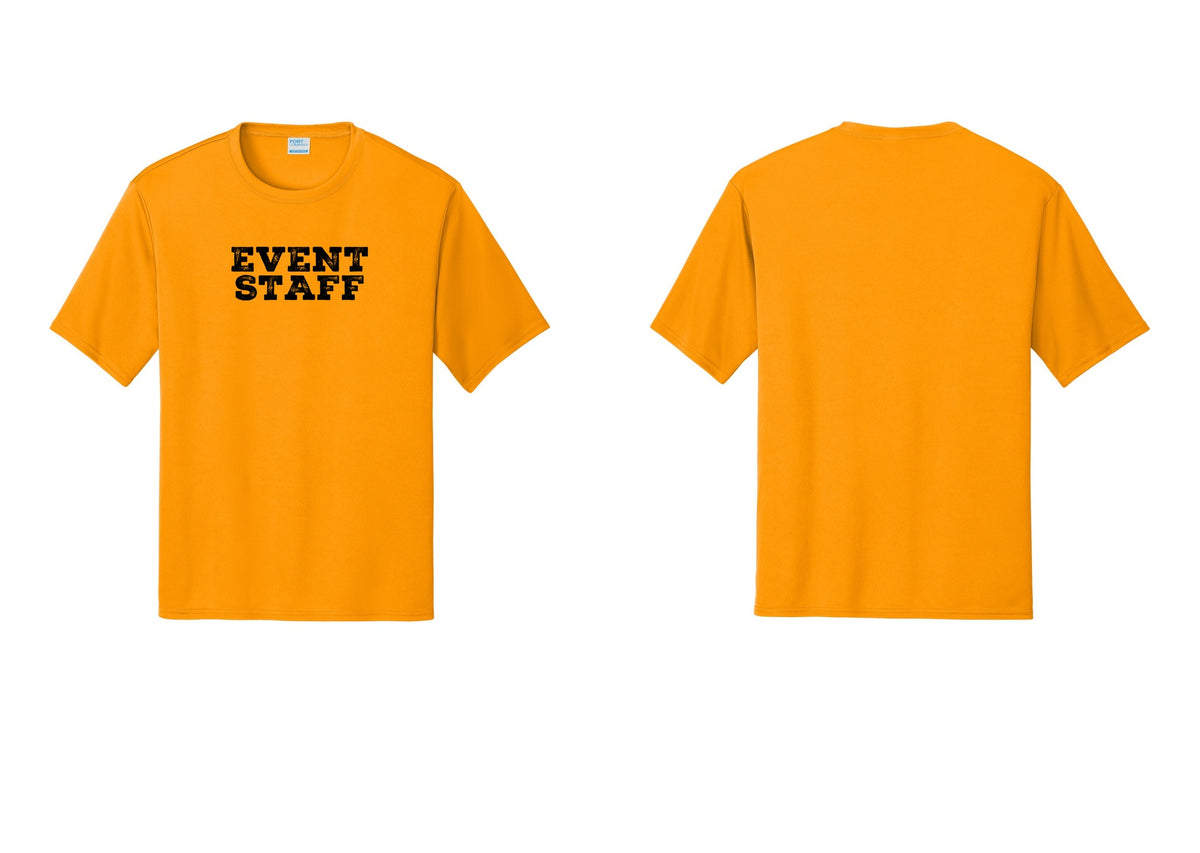 NYC Factory Event Staff Performance T-Shirt (Rustic) - Front Only - Gold