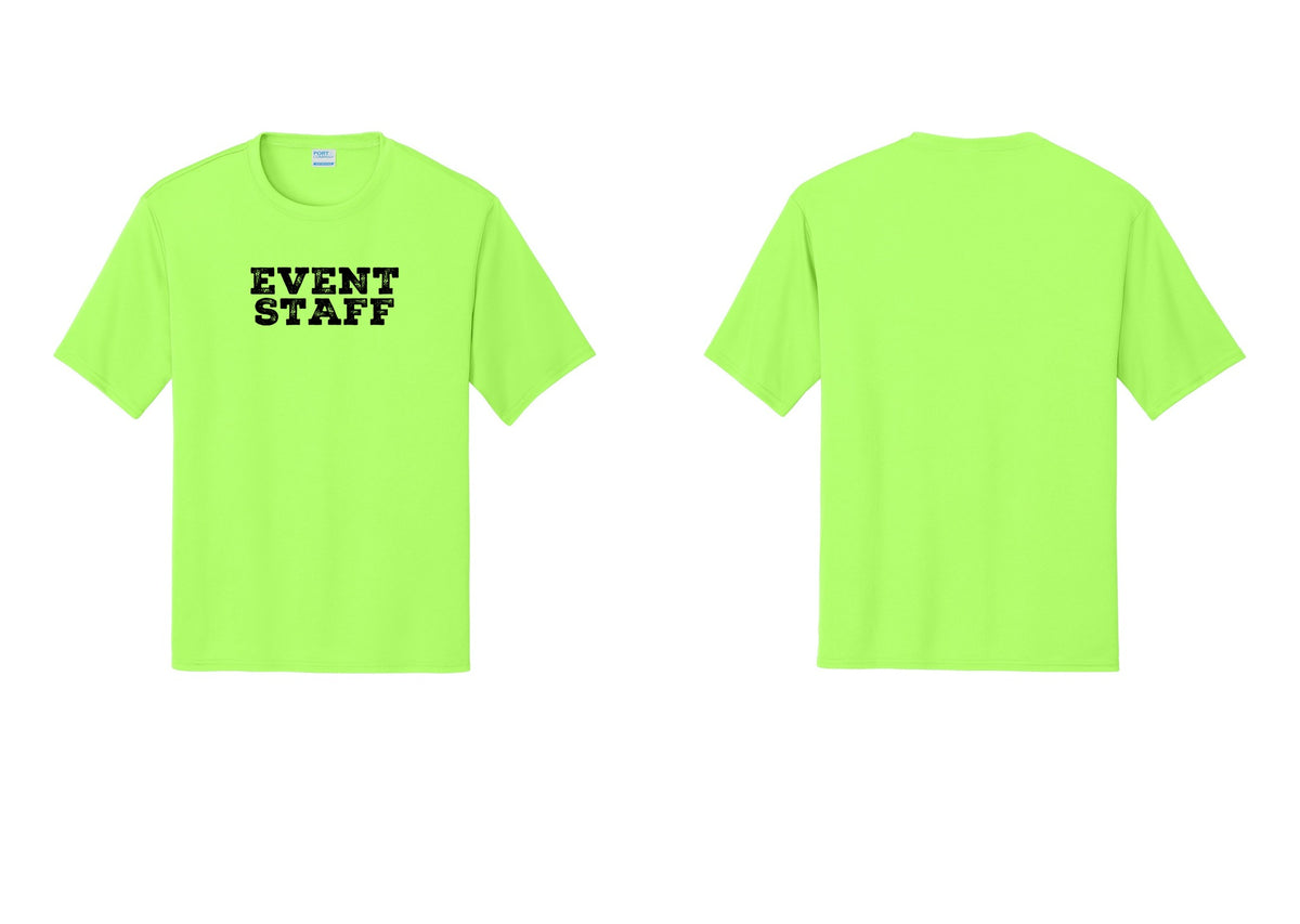 NYC Factory Event Staff Performance T-Shirt (Rustic) - Front Only - Neon Green