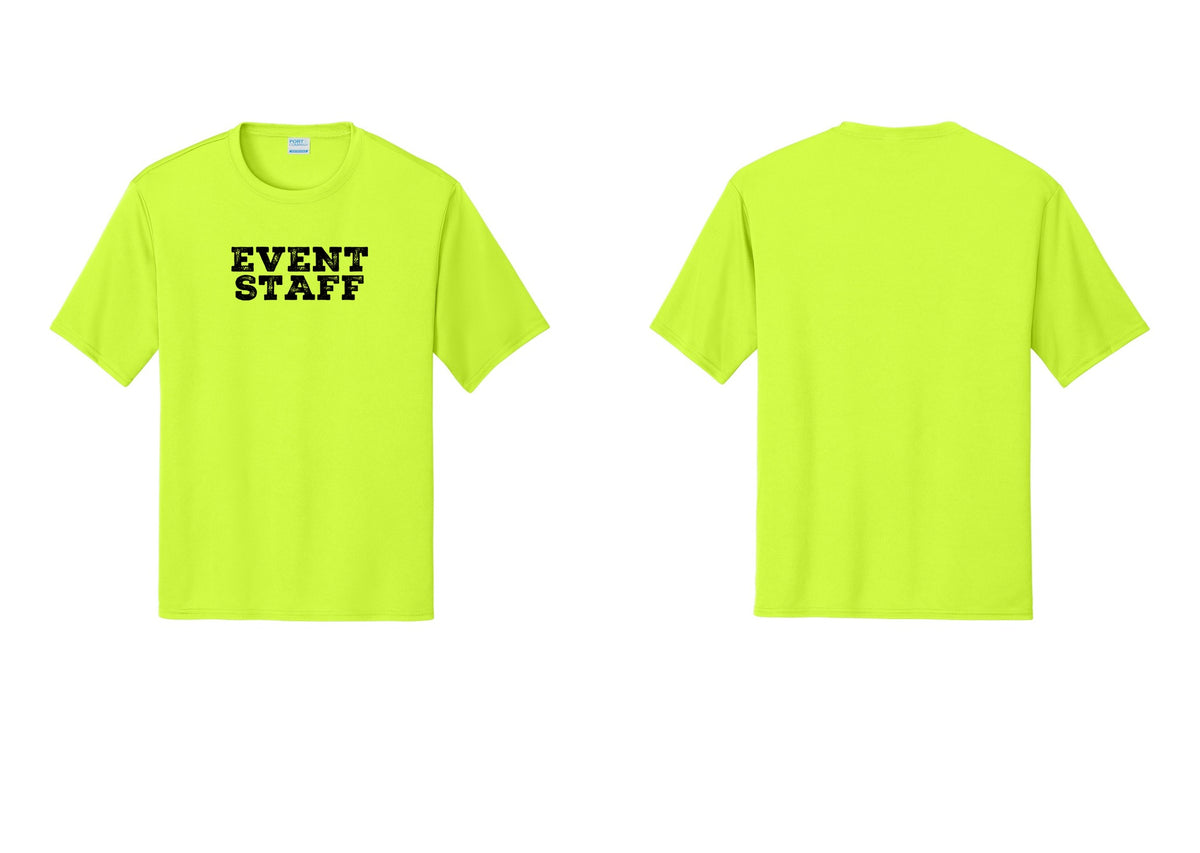 NYC Factory Event Staff Performance T-Shirt (Rustic) - Front Only - Neon Yellow